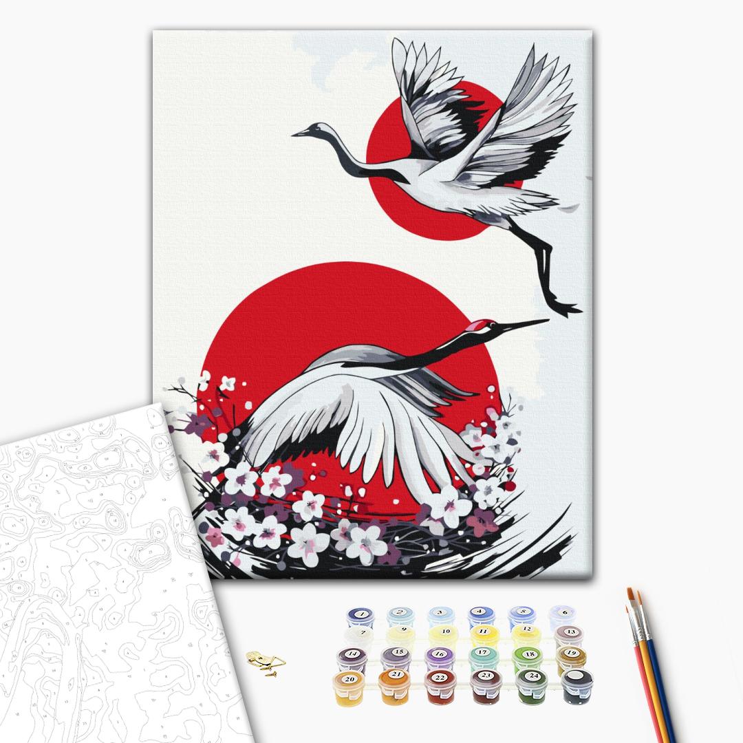 Painting by numbers Japanese crane © Yana Biluhina (BS53799)