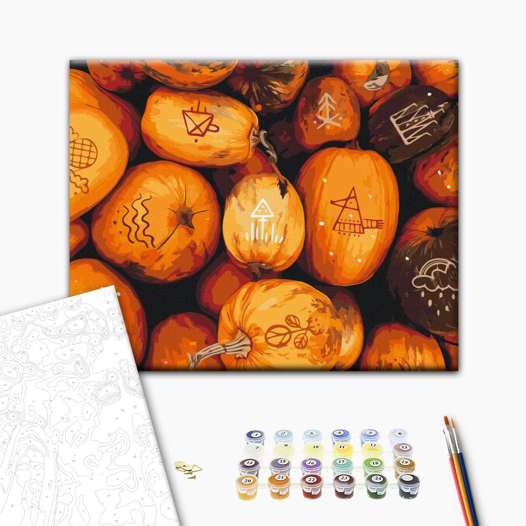 Painting by numbers Pumpkin ornaments © Oleksandra Dikaia (BS53830)