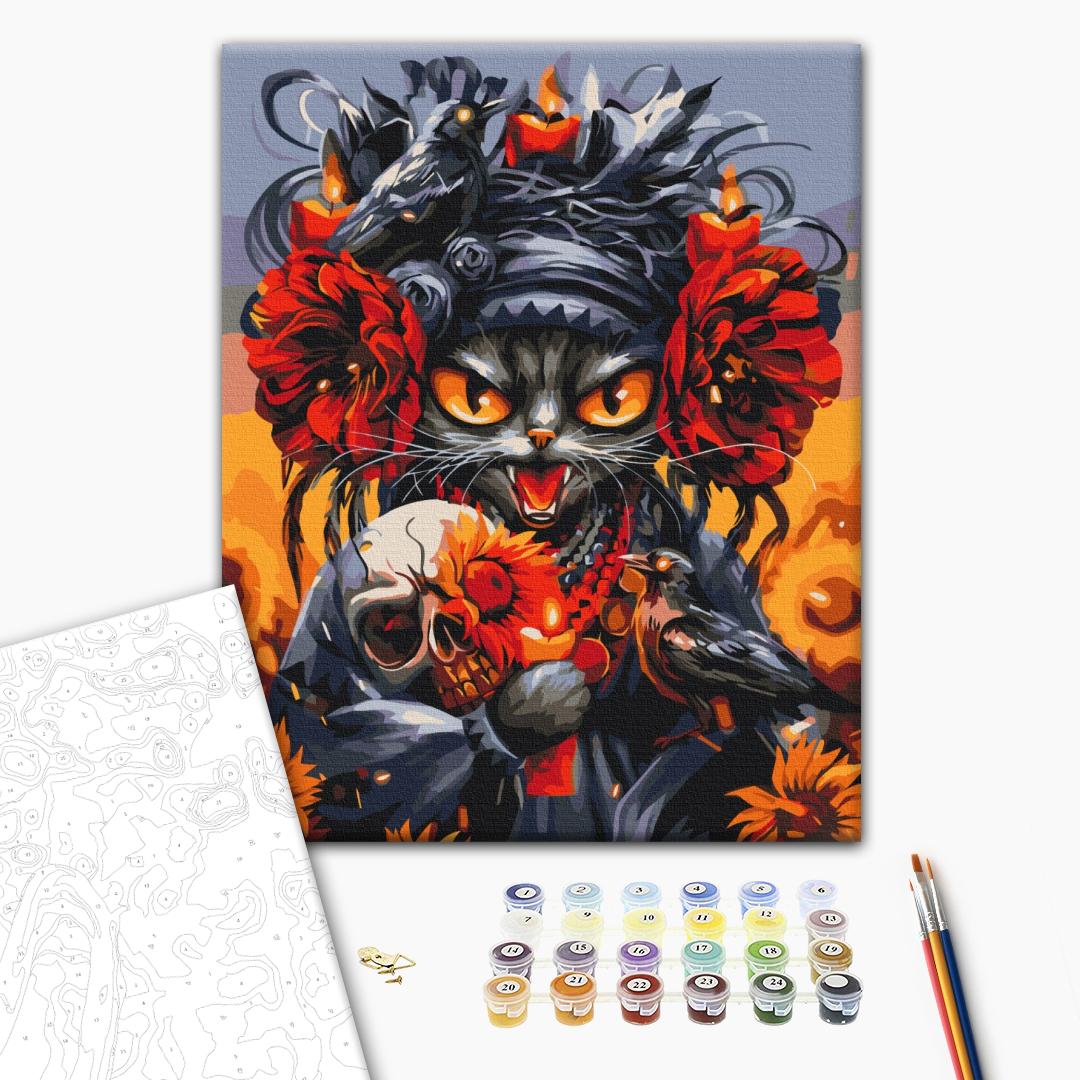 Painting by numbers Revenge cat © Marianna Pashchuk (BS53829)