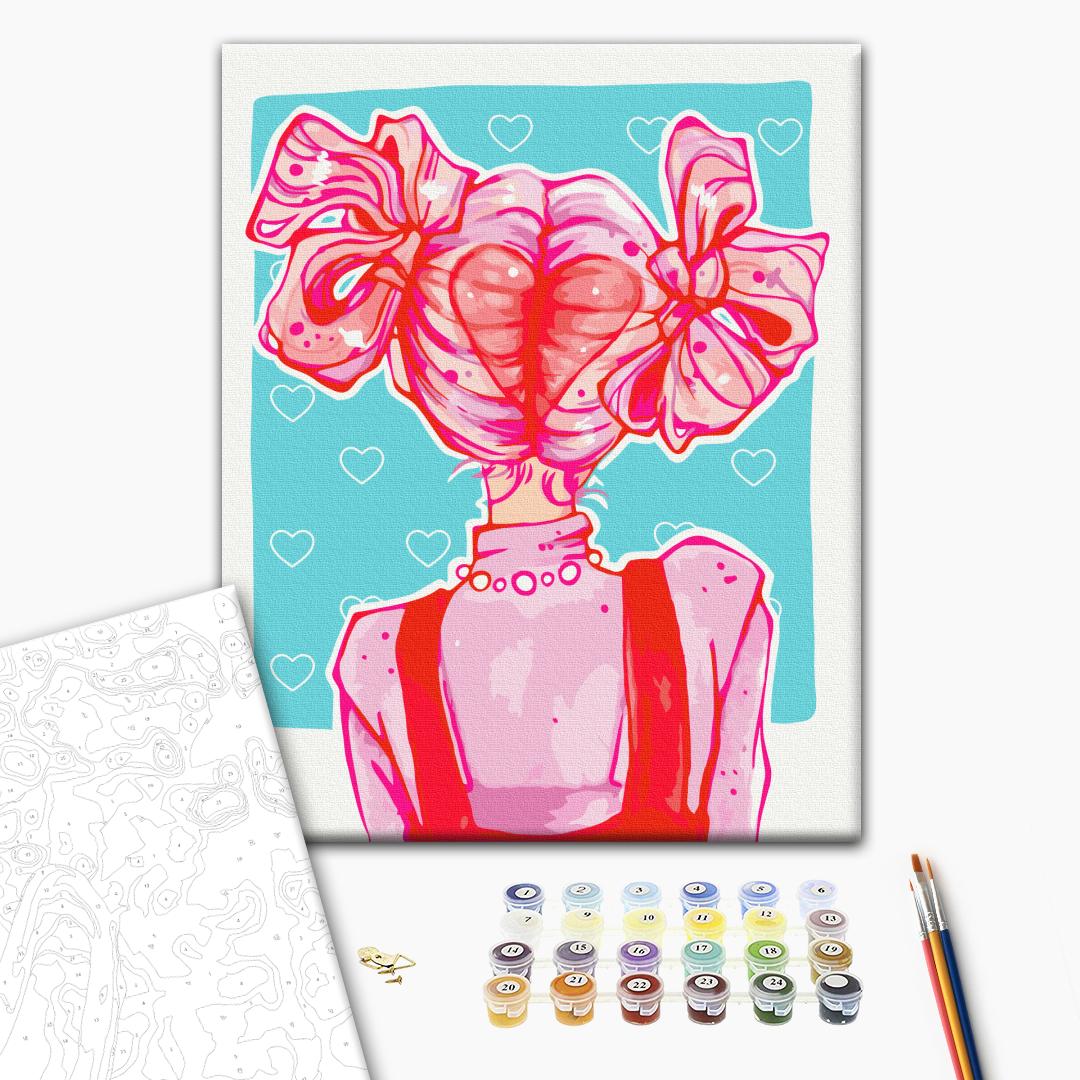 Painting by numbers Pink look @ nila_art_art (BS53900)