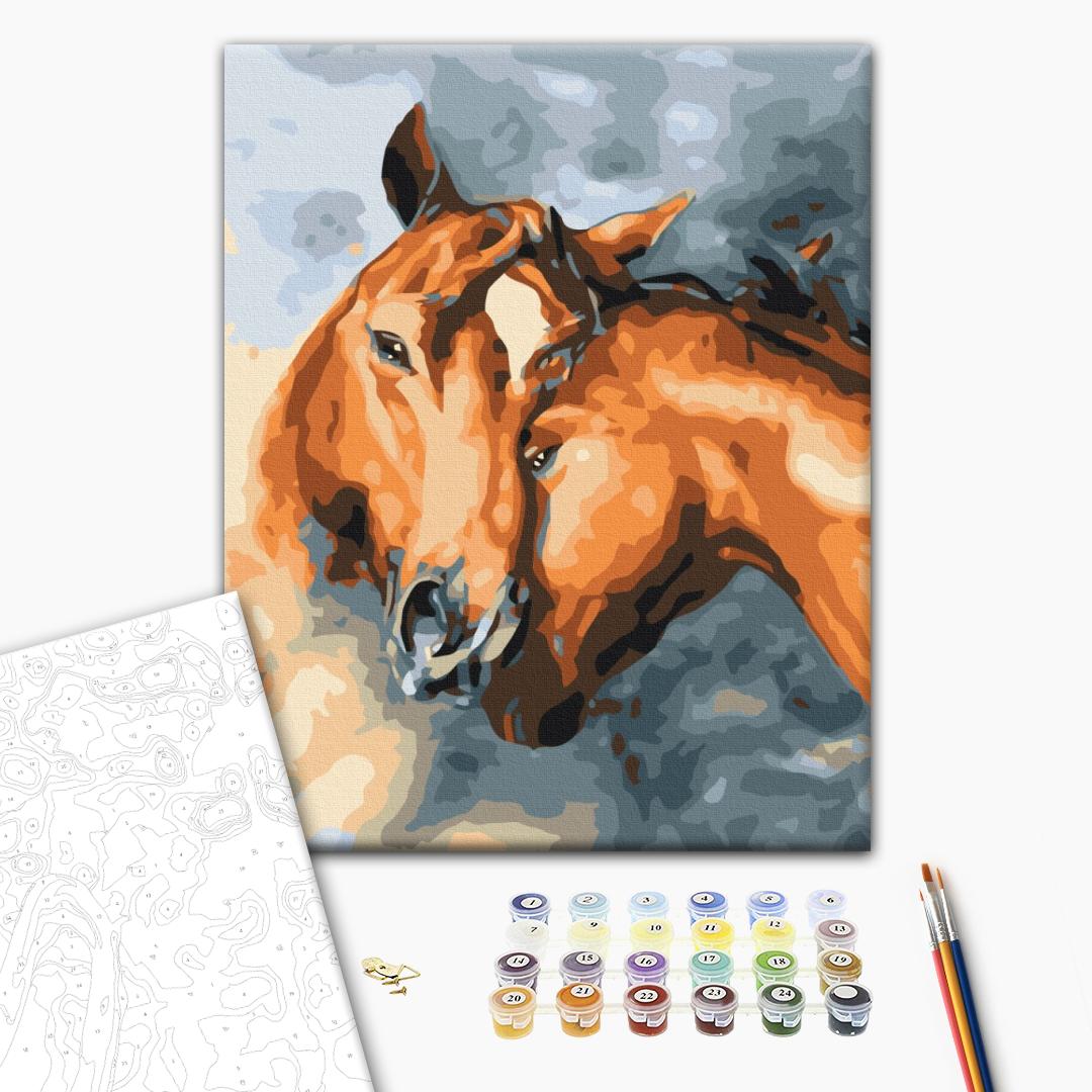 Painting by numbers Horse tenderness (RBS28717)