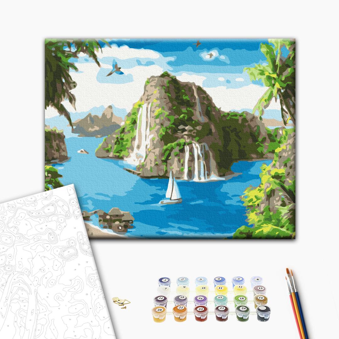 Painting by numbers Tropical harbor (RBS34675)