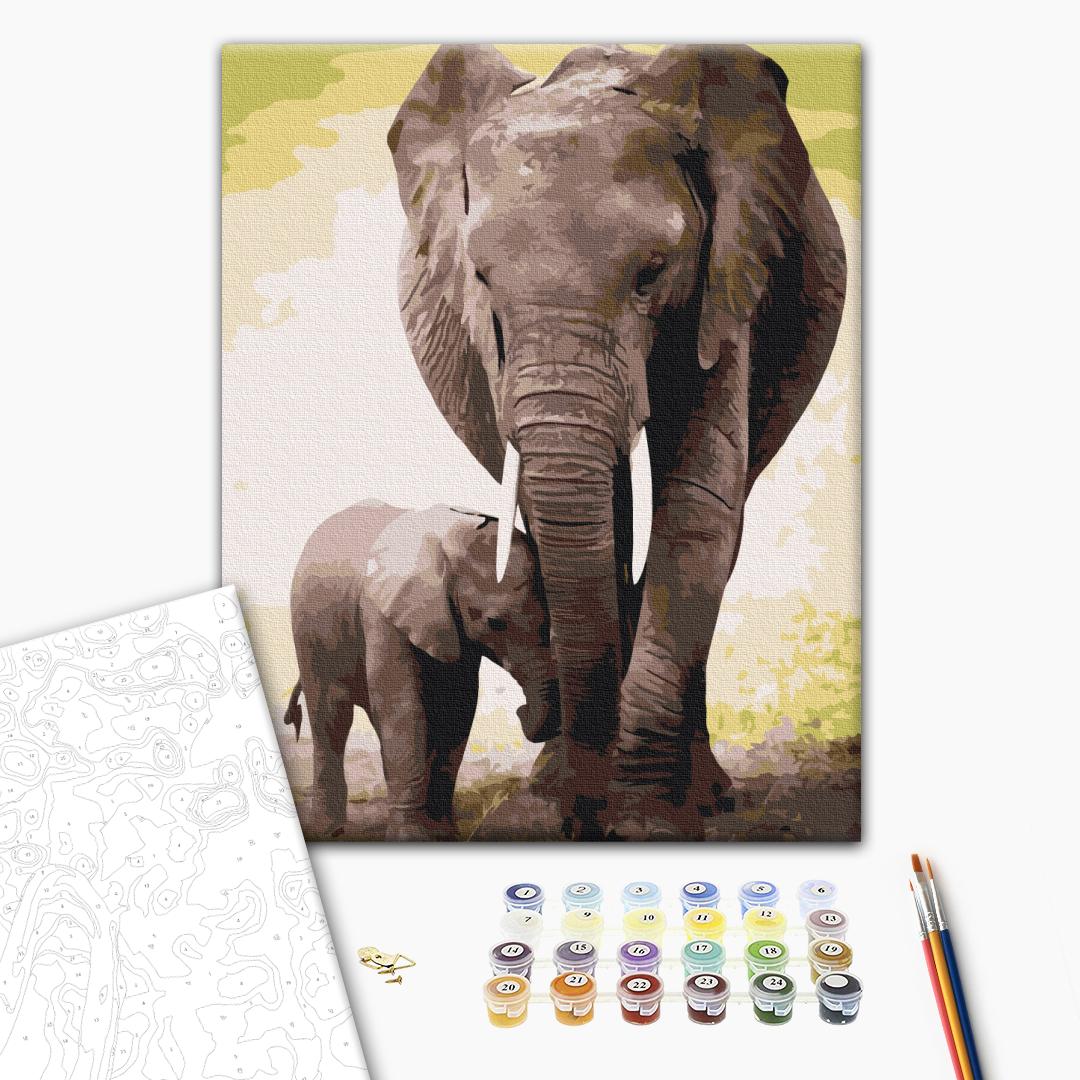 Painting by numbers The first days of the elephant (RBS52150)