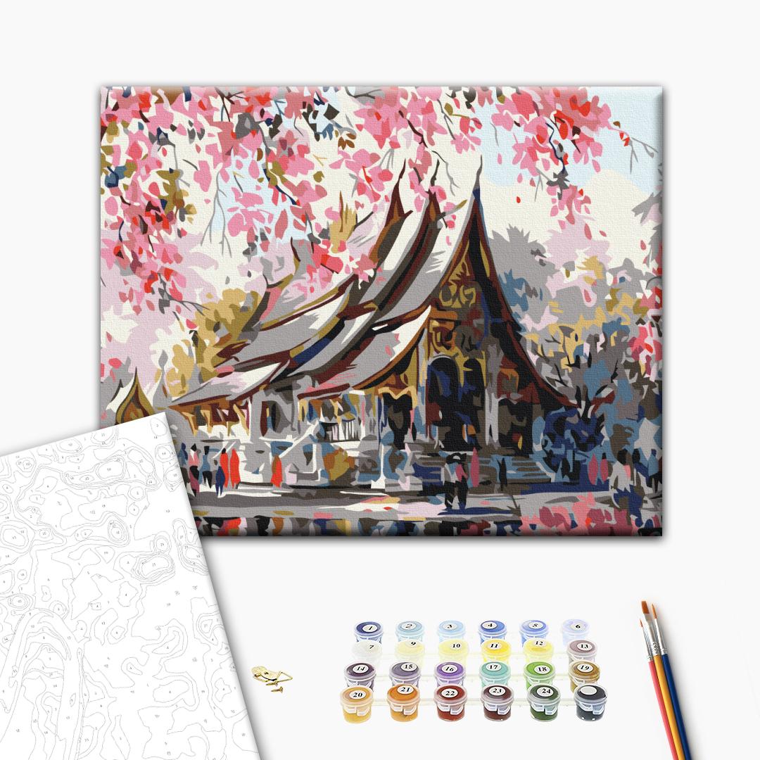 Painting by numbers Thai temple (RBS3259)