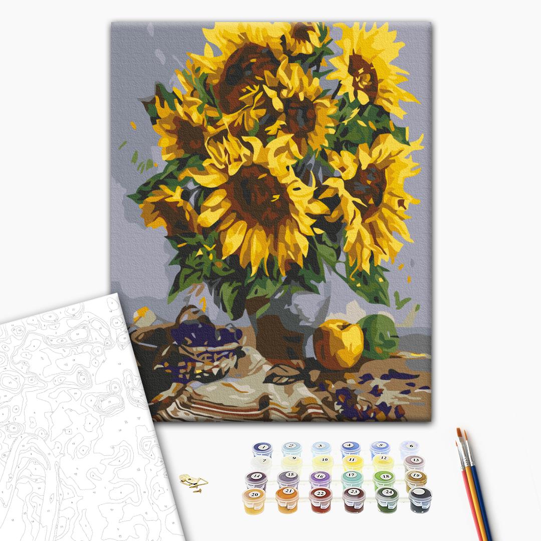 Painting by numbers Still life with a bouquet of sunflowers (RBS51955)