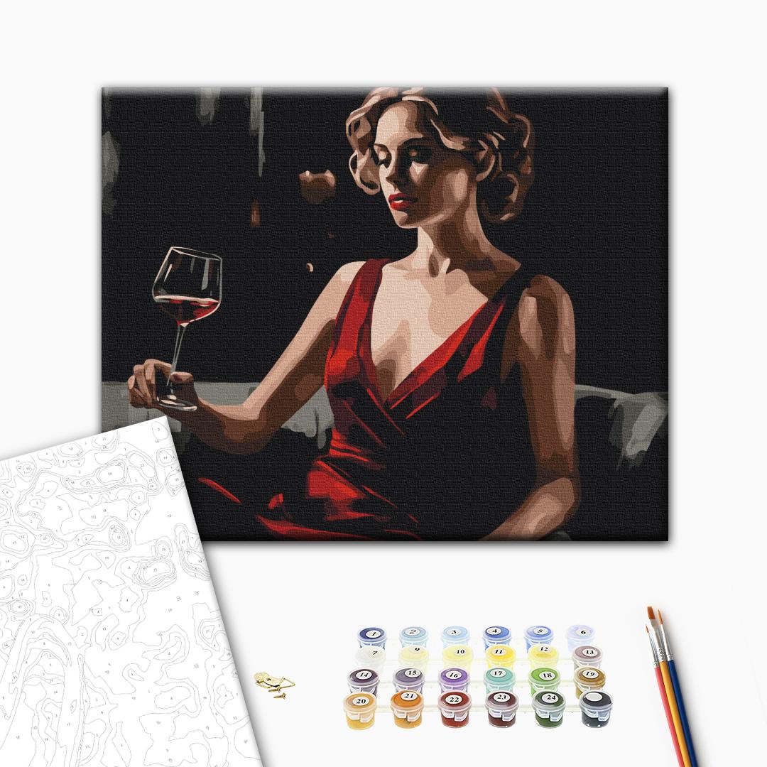 Painting by numbers Red Accent (BS53899)