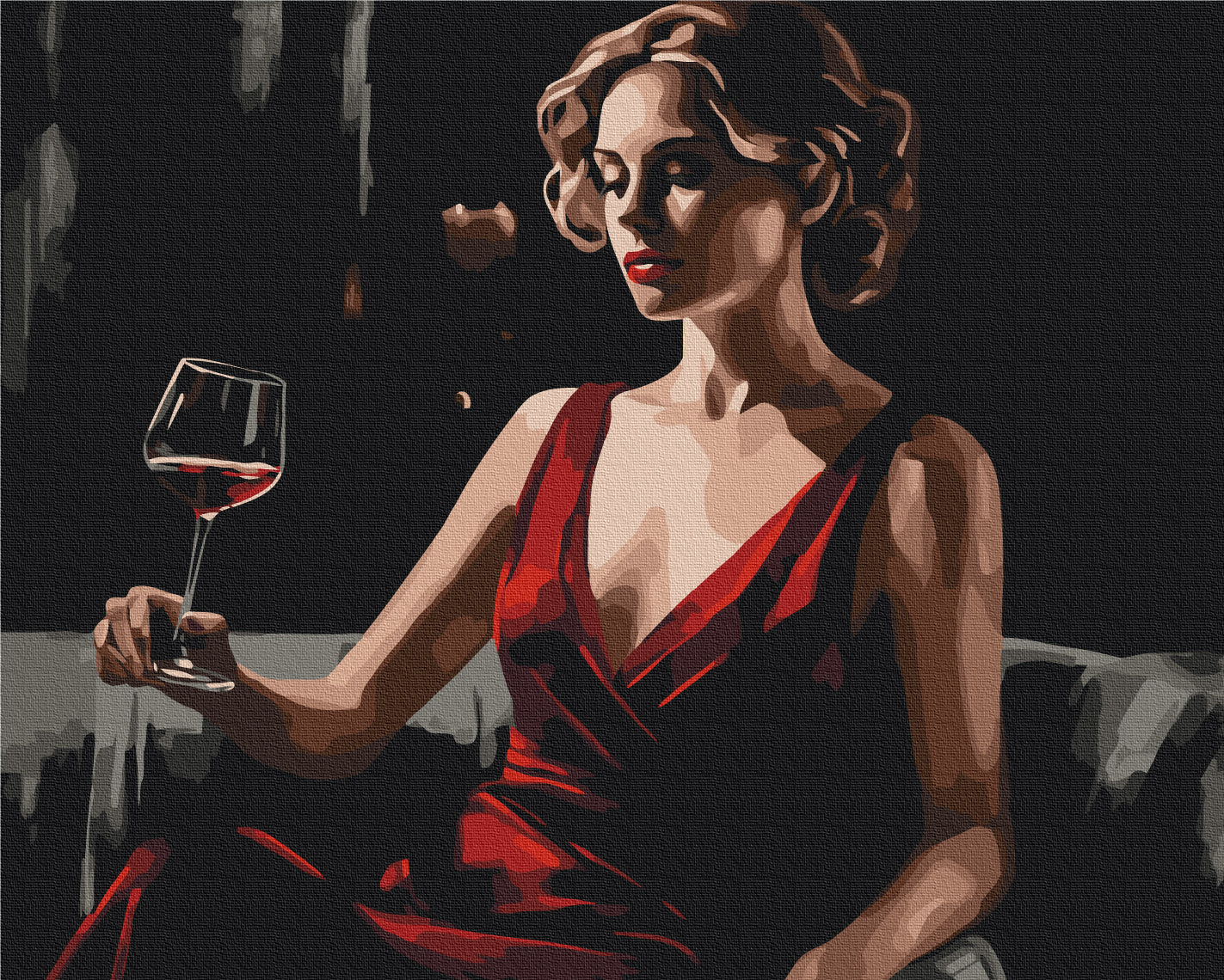 Painting by numbers Red Accent (BS53899)