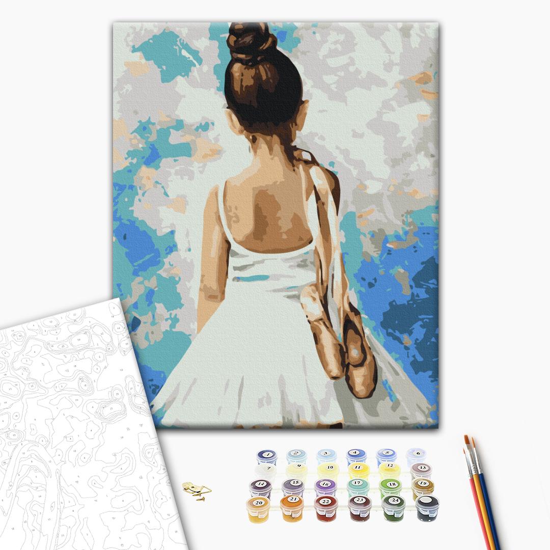 Painting by numbers Mademoiselle with pointe shoes (RBS28358)