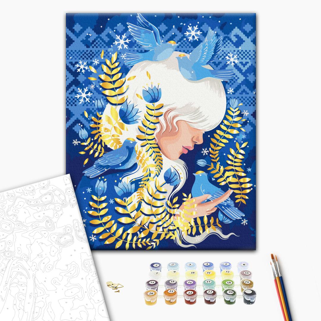 Painting by numbers Birds of winter © Polina Skurikhina (BS53864)