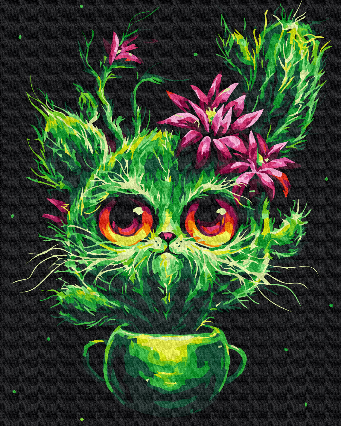 Painting by numbers Kitten cactus © Marianna Pashchuk (BS53868)