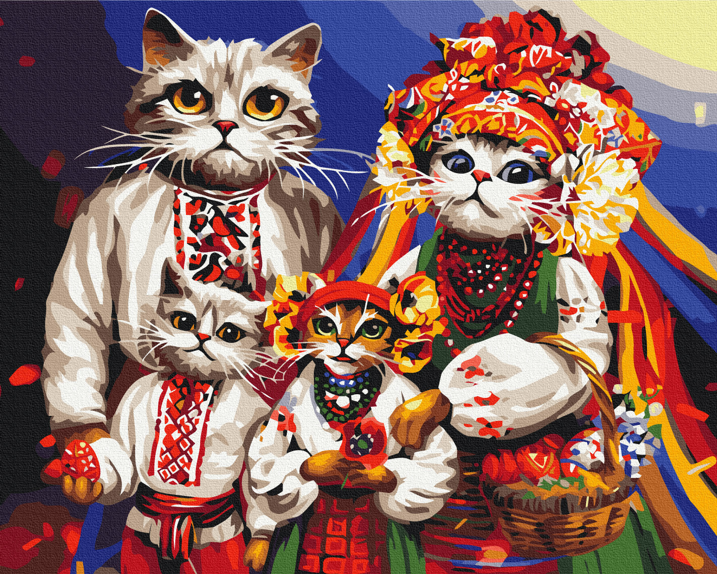 Painting by numbers Cat family © Marianna Pashchuk (BS53872)