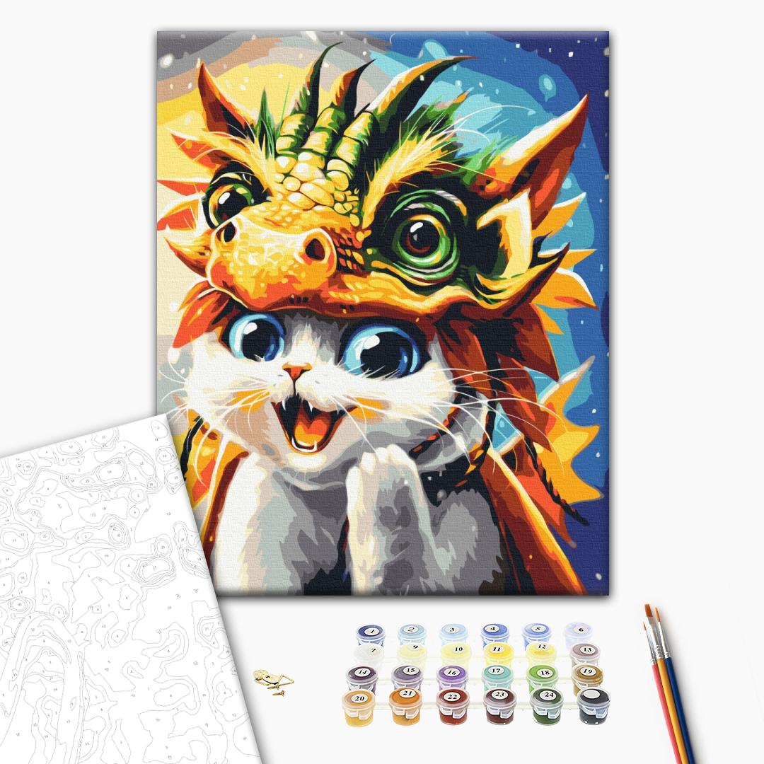 Painting by numbers Cat Dragon © Marianna Pashchuk (BS53894)