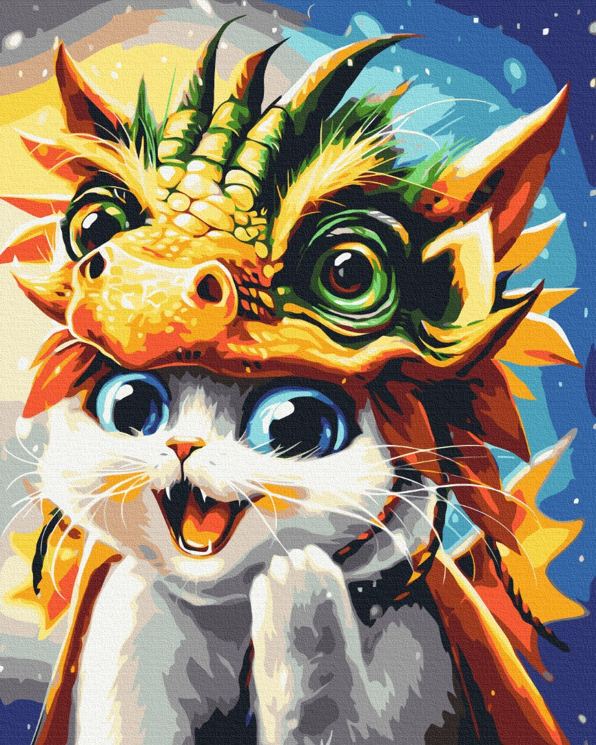 Painting by numbers Cat Dragon © Marianna Pashchuk (BS53894)