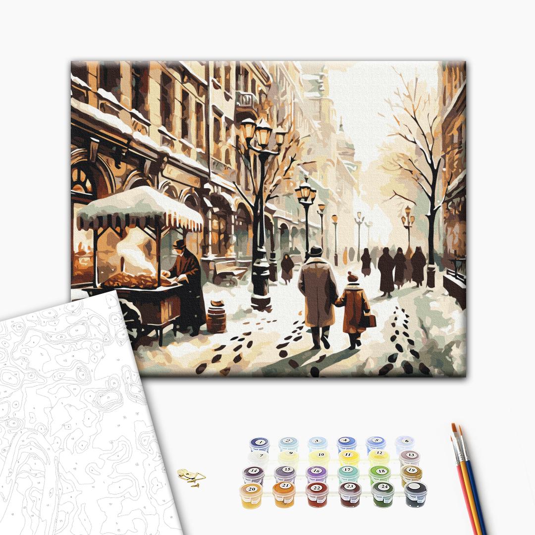 Painting by numbers Zimowe miasto (BS53844)