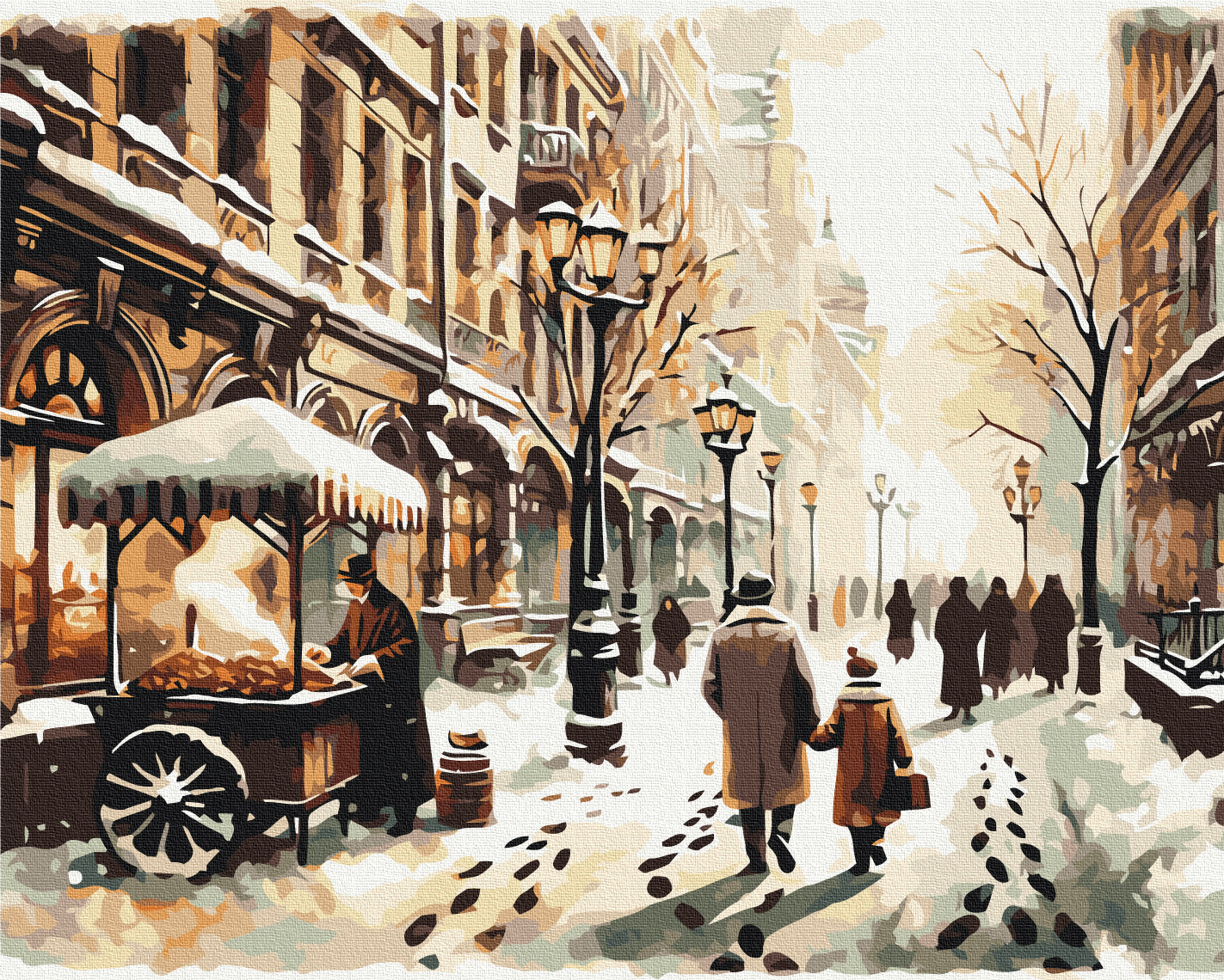 Painting by numbers Zimowe miasto (BS53844)