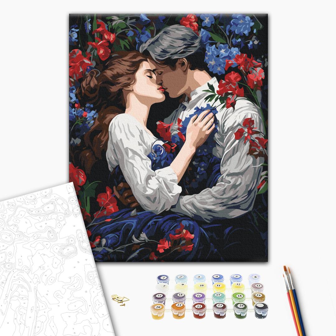 Painting by numbers A Kiss in a Blooming Garden (BS53897)