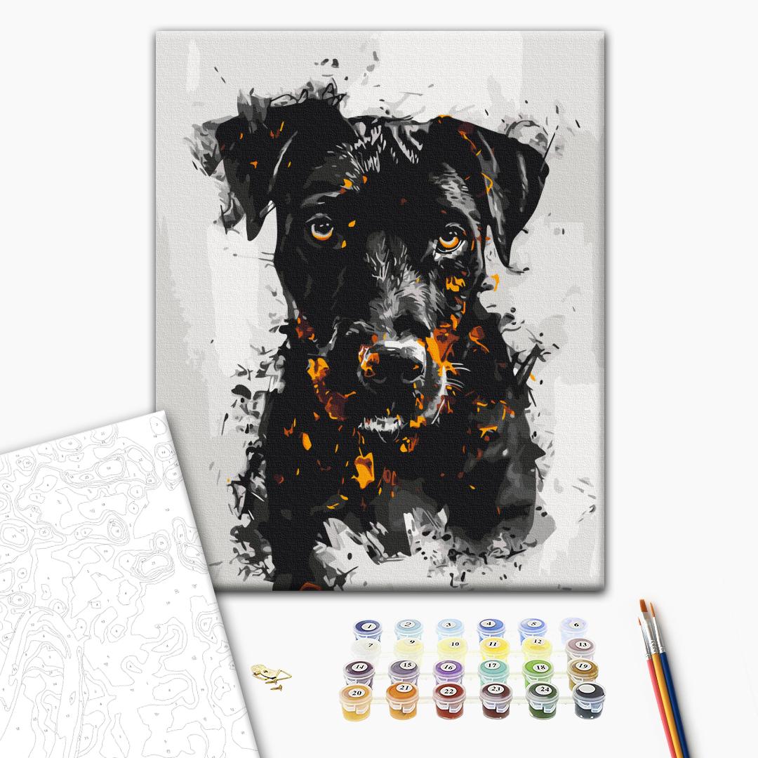 Painting by numbers Fire dog (BS53929)