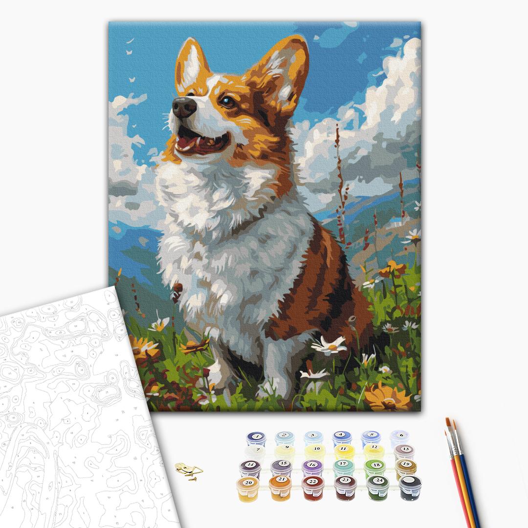 Painting by numbers Sunny Corgi (BS53943)