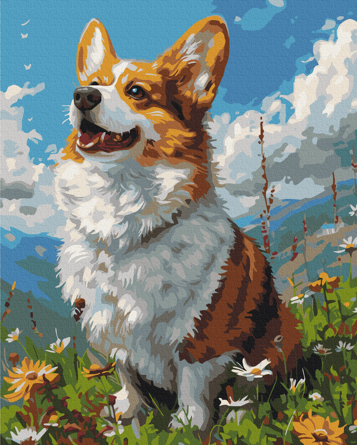 Painting by numbers Sunny Corgi (BS53943)