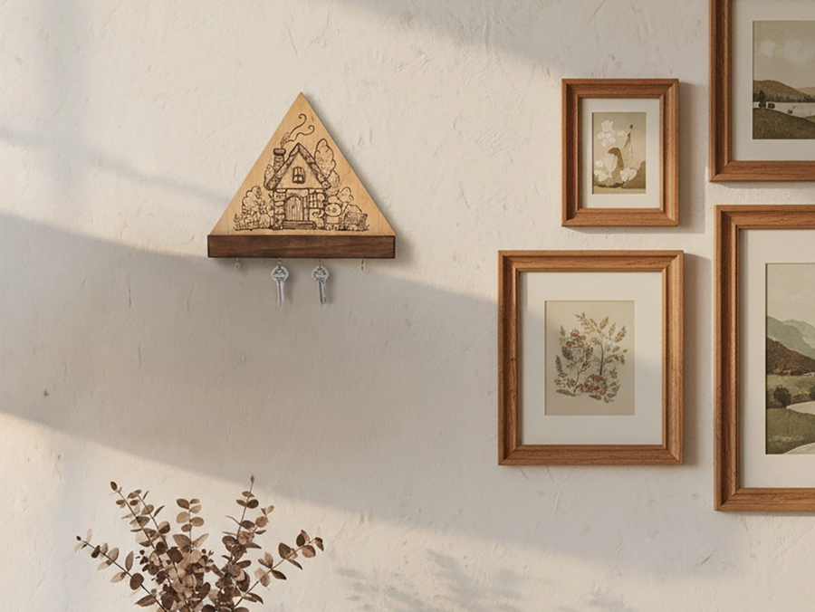 DIY pirografijos rinkinys „Raktų laikiklis“