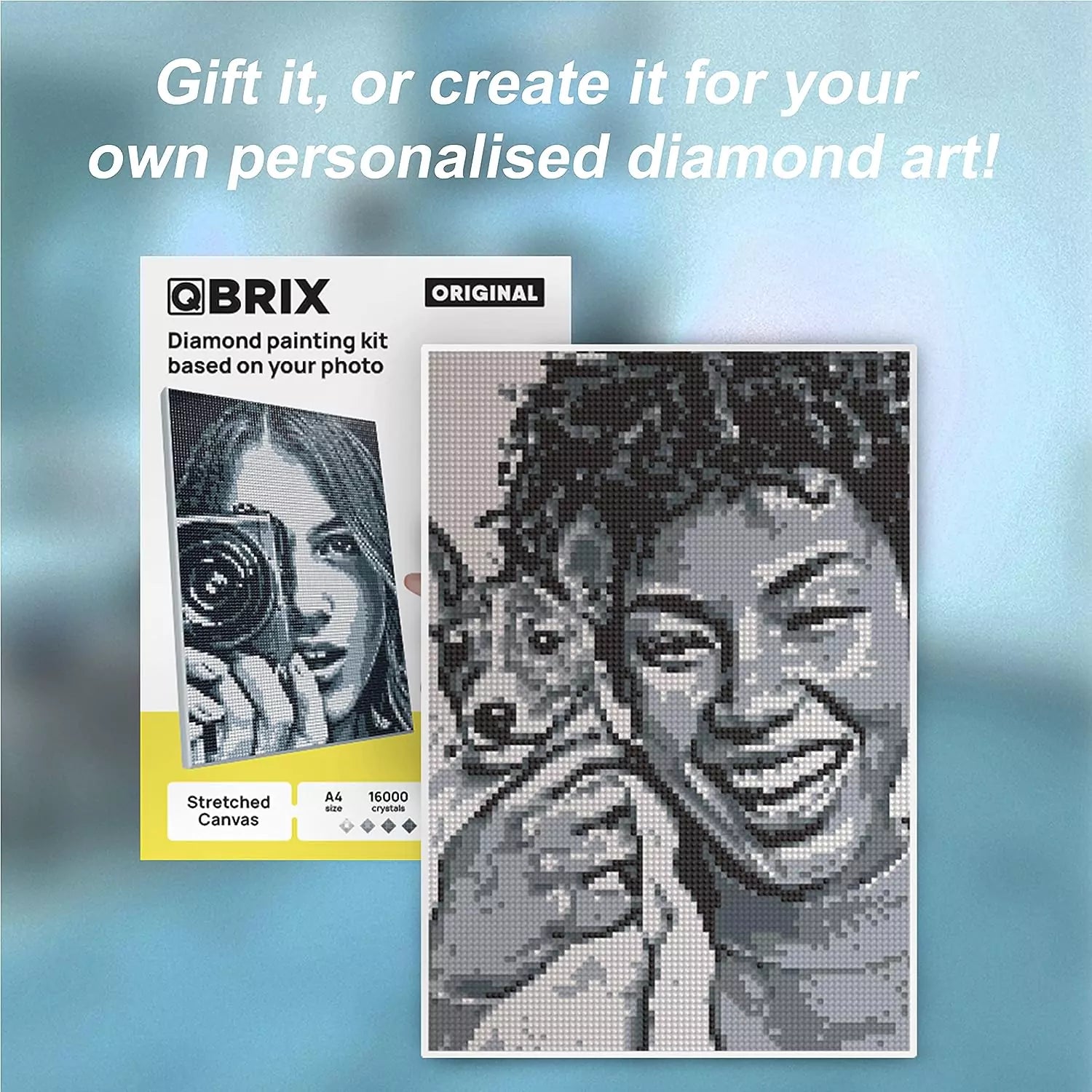 QBRIX A4 Original Personalised Diamond painting mosaic art - StringArt.lv