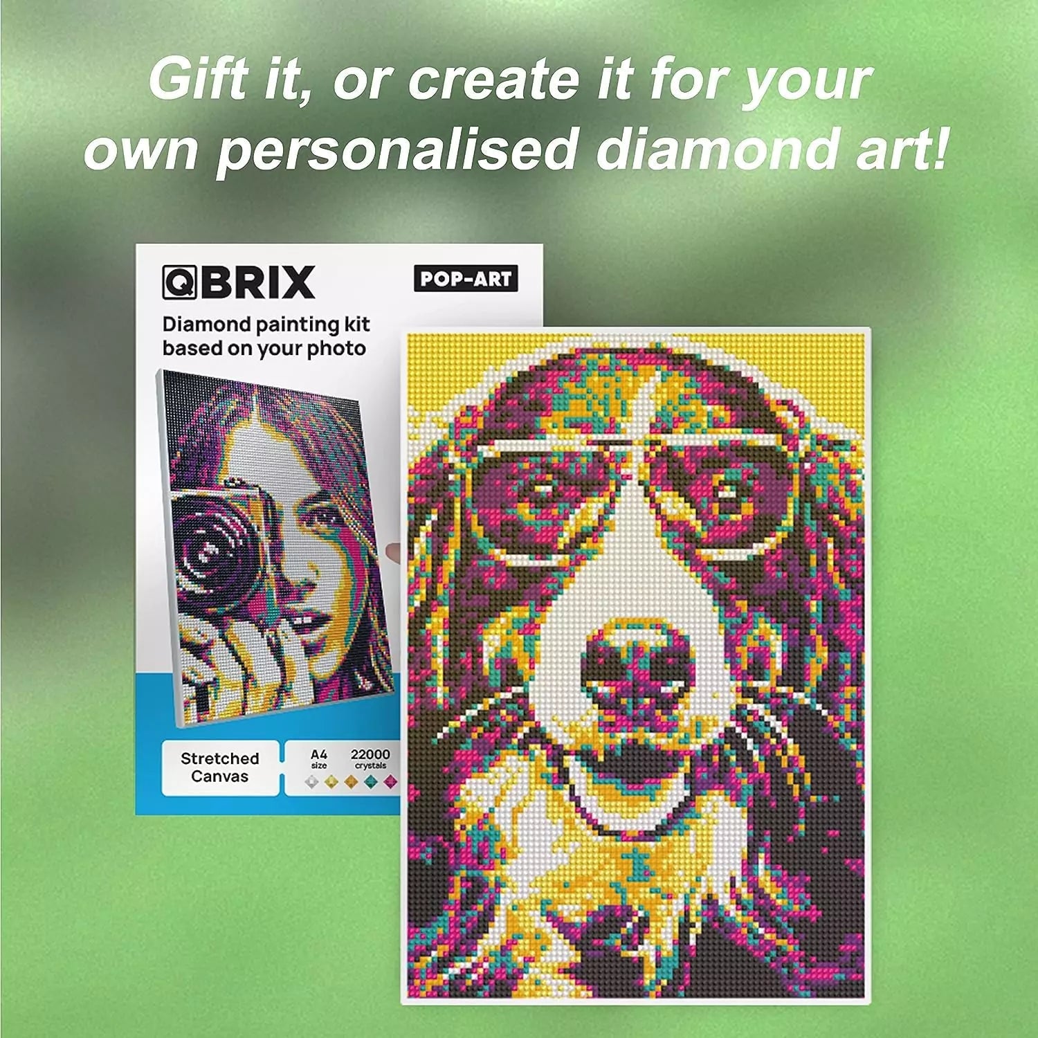 QBRIX A4 Pop-Art Personalised Diamond painting mosaic art - StringArt.lv